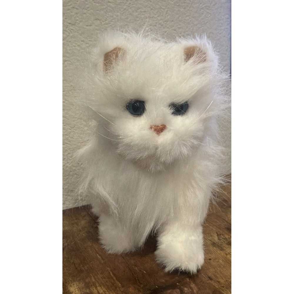2009 Hasbro FurReal Friends Lulu Walking White Plush Kitten Kitty Cat 9" Video!